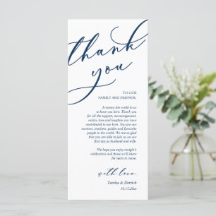 Programa Moderno Romance Dinner Place Setting Gracias Card