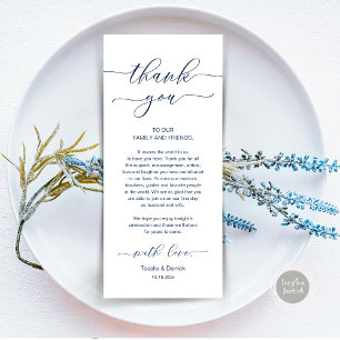 Programa Moderno Romance Dinner Place Setting Gracias Card