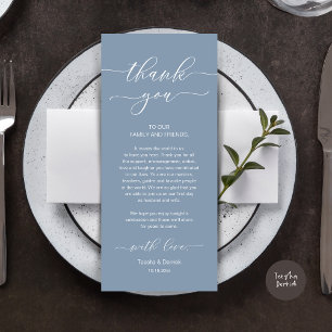 Programa Moderno Romance Dinner Place Setting Gracias Card