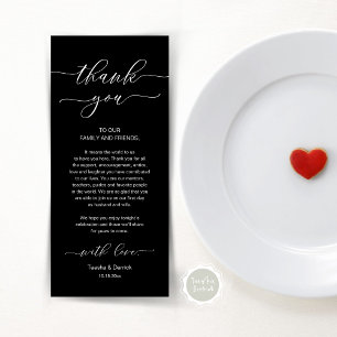 Programa Moderno Romance Dinner Place Setting Gracias Card