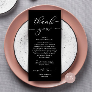 Programa Moderno Romance Dinner Place Setting Gracias Card