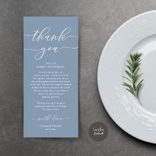Programa Moderno Romance Dinner Place Setting Gracias Card