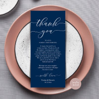 Moderno Romance Dinner Place Setting Gracias Card