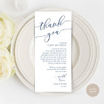 Programa Moderno Romance Dinner Place Setting Gracias Card<br><div class="desc">Presentando el toque final perfecto a su recepción de bodas, nuestro elegante Boda romántico Gracias por poner cartas, diseñado para expresar su más sincero aprecio por la presencia de cada cliente en su día especial, estas tarjetas son la manera ideal de darle un toque personal a sus mesas. Estas tarjetas...</div>