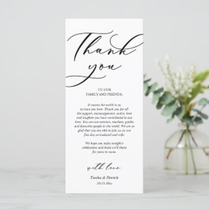 Programa Moderno Romance Dinner Place Setting Gracias Card