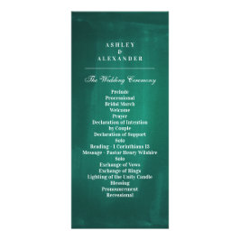 Programa moderno verde oscuro. Boda elegante esmer