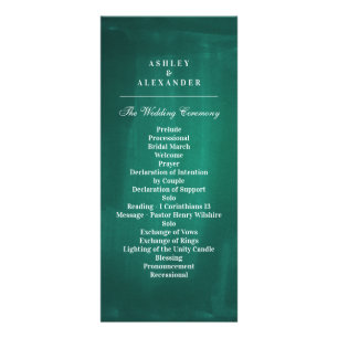 Programa moderno verde oscuro. Boda elegante esmer