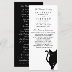 Programa Moderno y capataz Boda negro de gato
