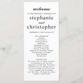 Programa Moderno y elegante Boda minimalista de escritura n