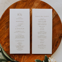 Programa Monograma de Boda Romántica de la Caligra