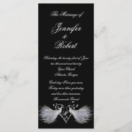 Programa Monograma de dos pavos reales blancos y c