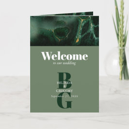 Programa Monograma verde moderno Orden de servicio