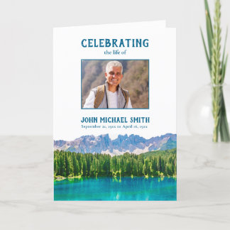 Programa Montañas Funeral Orden del Servicio Foto Memorial