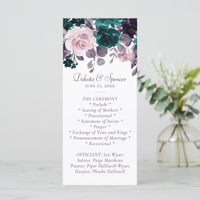 Programa Moody Boho | Eggplant Purple Floral Wreath Bouquet (Anverso de pie)