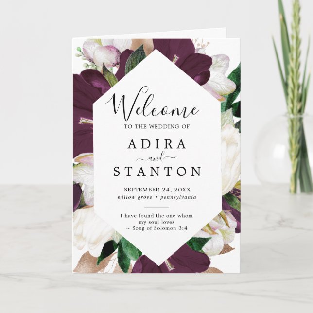 Programa Moody Purple Blooms Doble Boda (Anverso)