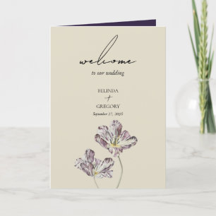 Programa Moody Purple Tulips Boda Orden de servicio