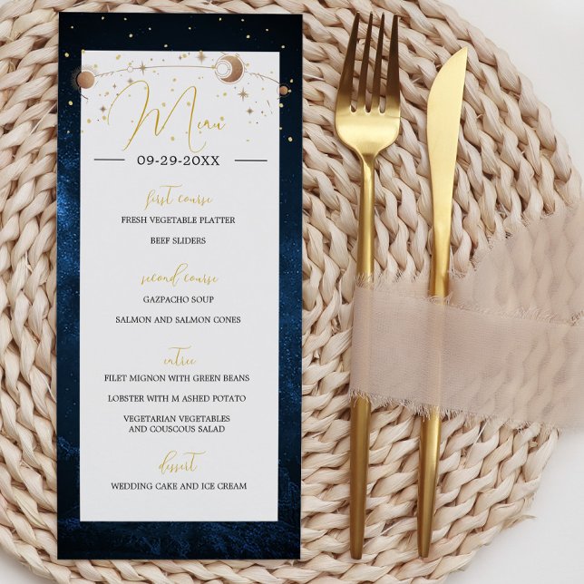 Programa Moon Stars Celestial Sky Modern Elegant Wedding (Subido por el creador)