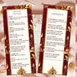 Programa Moto floral dorado Ornate Boda indio asimétrico