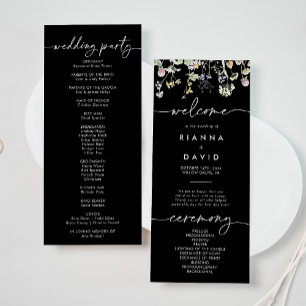 Programa Multicolor Boho Fall Floral Wedding