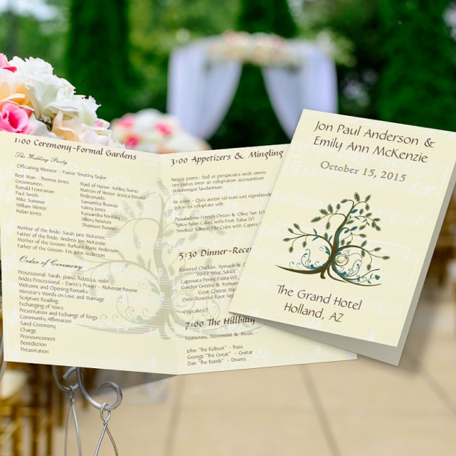 Programa Musical Whimsical Tree Wedding (Subido por el creador)