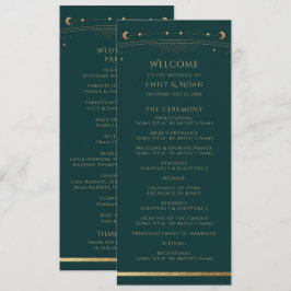 Programa Mystical Green Gold Sun Moon Astronomy Space