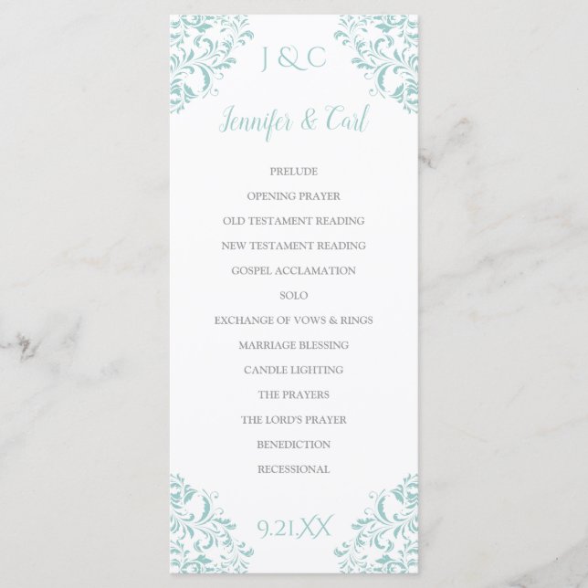 Programa Nadine Wedding | Alto (Turquesa claro) (Anverso)