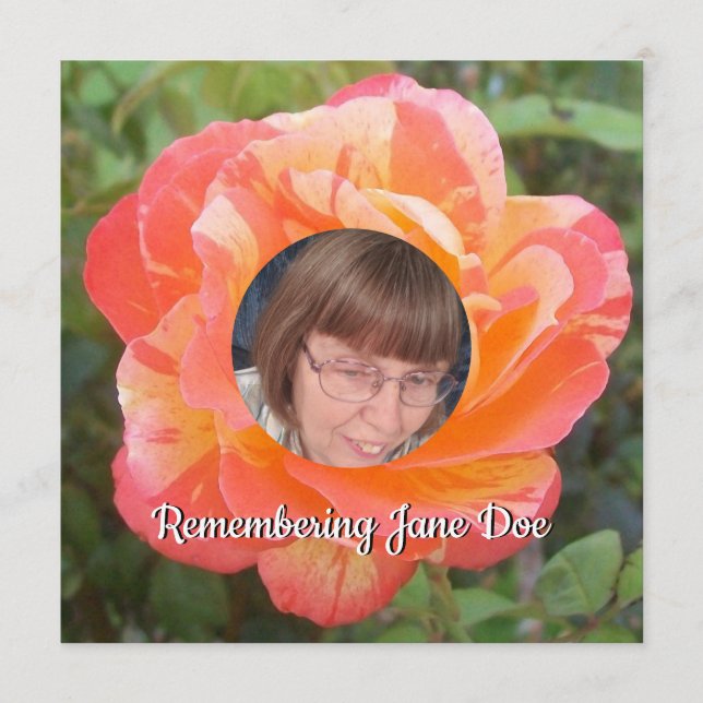 Programa Naranja Rosa Photo Name Memorial Service (Anverso)
