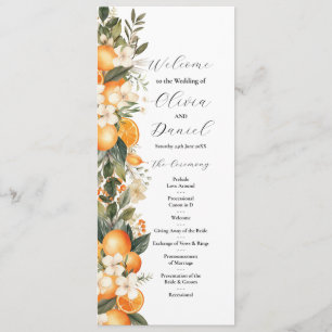 Programa Naranjas florales de fruta Boda Detalles de la cer