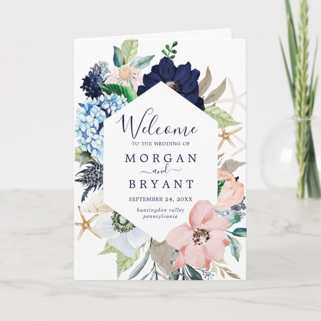 Programa Náutica moderna | Boda plegado floral (Anverso)