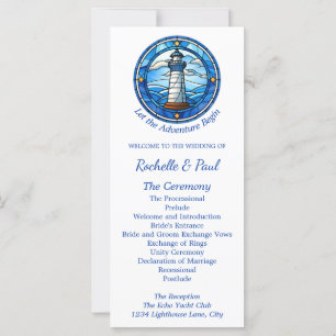 Programa Nautical Lighthouse Sailing Ocean Wedding