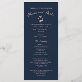 Programa Nautical Rubor and Navy Blue Wedding