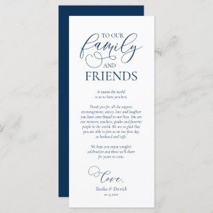Programa Navy Blue, Dinner Place Setting Gracias Card