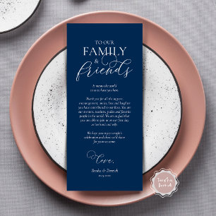 Programa Navy Blue, Dinner Place Setting Gracias Card