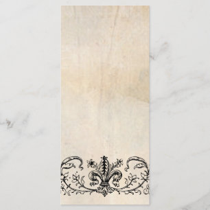 Programa negro de la boda del pergamino de Fleur