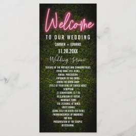 Programa Neon Boxwood Wedding