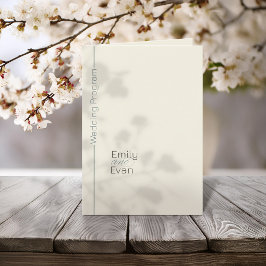 Programa Neutral Moderno de Boda Minimalista