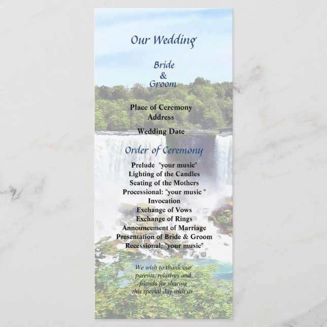 Programa Niagara cae en cataratas de velo norteamericano y  (Anverso)