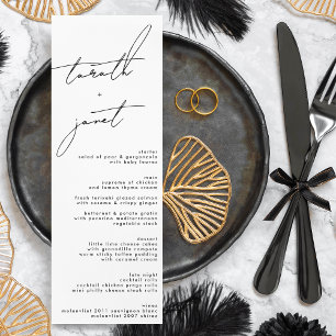 Programa NOMBRES elegantes Elegante Boda blanco y negro