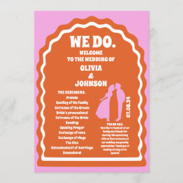 Programa Nosotros hacemos Naranja Retro Arch Boda Orden de