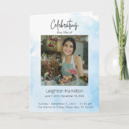 Programa Nubes Obituario Funeral Orden de servicio