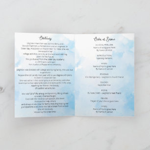 Programa Nubes Obituario Funeral Orden de servicio