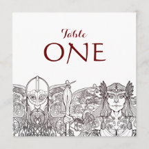 Números de tabla individuales de madera y fríge