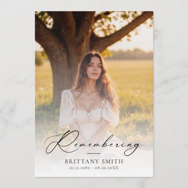 Programa Obituary Order of Service Memorial Funeral (Anverso)