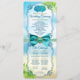 Programa Orden de bodas de la Ceremonia Entourage Gem Bow