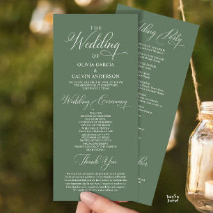 Programa Orden de Ceremonia de Boda Clásico y Elegante