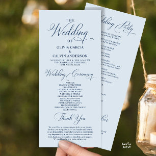 Programa Orden de Ceremonia de Boda Clásico y Elegante