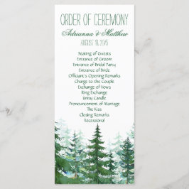Programa Orden de Ceremonia de Boda de Abeto