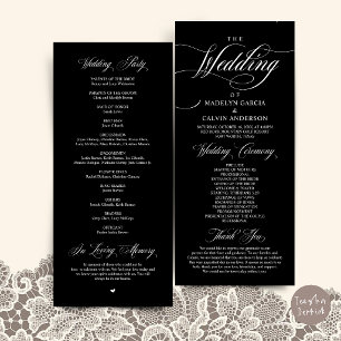 Programa Orden de Ceremonia de Boda Elegancia Clásica Graci