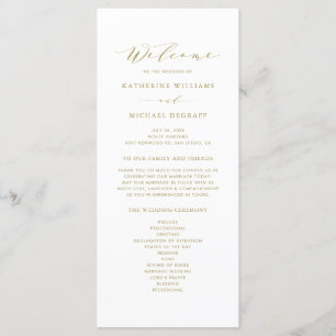 Programa Orden de escritura Minimalista de oro del Boda de 