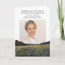 Orden de servicio conmemorativo de pradera de flor